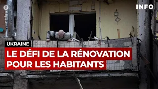 Guerre en Ukraine : la rénovation d'appartements détruits à Kiev  - RTBF Info