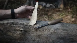 Bushkraft Trip - Making primitiv wooden spoon - Stewed potatoes