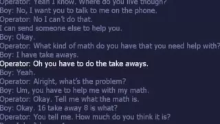 kid call 911 for help with math