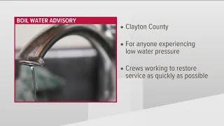 Clayton County issues boil water advisory