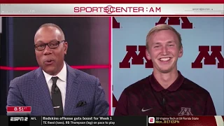 Gopher Quarterback Zack Annexstad on ESPN SportsCenter (Aug. 28)