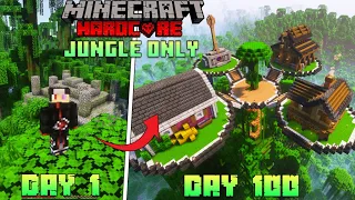 I survived 100 Days in JUNGLE ONLY biome in Minecraft Hardcore ( HINDI )