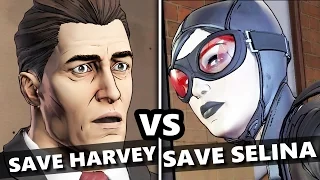 Telltale Batman Episode 2 - SAVE HARVEY DENT vs SAVE SELINA KYLE / Cat Woman - (Batman EP2 Choices)