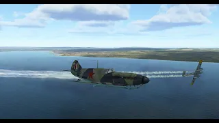 ЛаГГ-3 против  Bf 110,   вражеский истребитель сбит, сбой в системе обзора Track IR