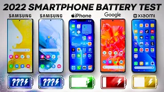 Samsung S22 Ultra vs S21 / iPhone 13 Pro Max / Pixel 6 Pro / Xiaomi 12 Pro Battery Life Drain Test!