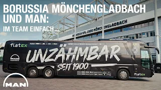 Zu Gast im Mannschaftsbus von Borussia Mönchengladbach