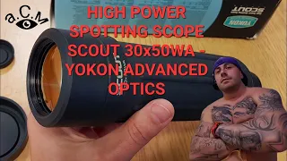 HIGH POWER SPOTTING SCOPE SCOUT 30x50WA - YOKON ADVANCED OPTICS  а.С.м