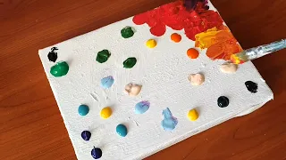 Colorful Abstract Acrylic Painting for Beginners/ Step by Step