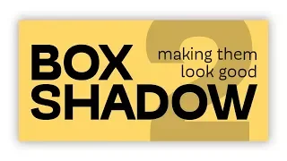 CSS box-shadows - how to make them look good