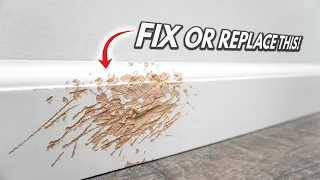 How To Fix Damaged Baseboard, Crown Moulding And Trim Like A Pro! DIY Tips & Tricks For Beginners!