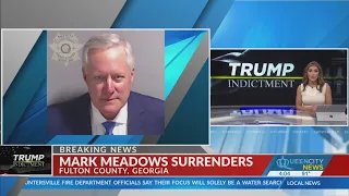 Former Trump chief of staff Mark Meadows surrenders at Fulton County jail