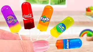 Sweet Honey Coca Fanta or Pepsi Jelly 🌈 Miniature Fruit Cake Jelly Recipes 🌈 Mini Baking