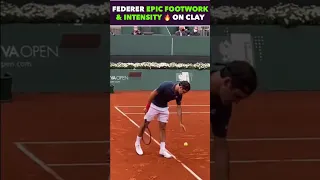 FEDERER FANTASTIC FOOTWORK ON CLAY #tennis #shorts