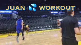 📺 Juan Toscano-Anderson 💦 workout at Warriors pregame before Sacramento Kings at Chase Center