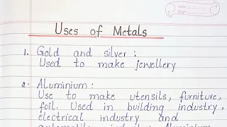 Uses of Metals