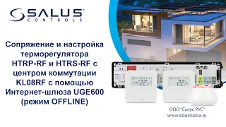 Сопряжение  терморегулятора HTRP-RF и HTRS-RF с центром коммутации KL08RF с  Интернет-шлюзом UGE600