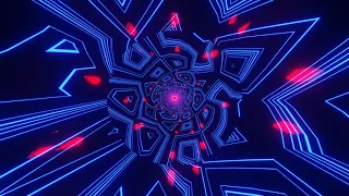 VJ LOOP NEON Blue Red Tunnel Abstract Background Video Simple Lines Pattern 4k Screensaver