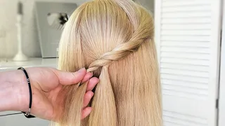 ЛЕГКАЯ ПРИЧЕСКА НА КАЖДЫЙ ДЕНЬ 5 minute Beautiful hairstyle for everyday