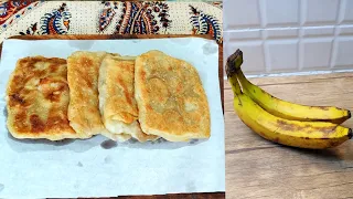 Only banana and flour,no egg,no milk, no sugar, no butter and no knead, easy recipe for vegans