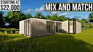 This New PREFAB HOME allows buyers to Mix and Match Modules to Create Custom Floor Plans!!