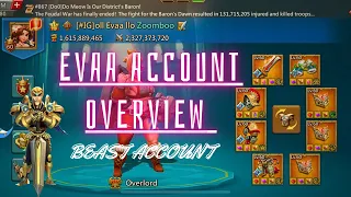 Lordsmobile: ACCOUNT OVERVIEW OF EVAA’s ACCOUNT || Full MYTHIC CHAMP || BEAST MIX