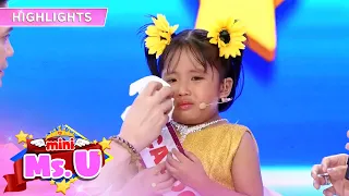 Mini Miss U Yazumi cries while giving a message to her sick sister | It's Showtime Mini Miss U