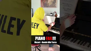 😳 Piano FAIL!!! Mozart - Rondo Alla Turca (Turkish March) #shorts #piano