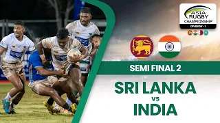 HIGHLIGHTS - Asia Rugby Men’s Division 1 Championship 2024 – Semi Final 2 – Sri Lanka vs India