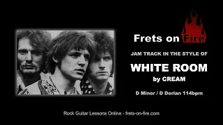 Rock Guitar Solo Backing Track in D Minor / D Dorian | Cream Eric Clapton White Room Style 114bpm