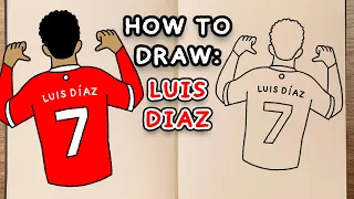 How to draw and colour! LUIS DIAZ (step by step drawing tutorial)