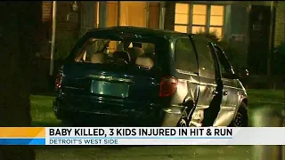 Baby killed, 3 other kids injured in crash on Detroit's west side