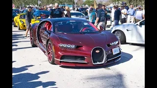 Bugatti Chiron, McLaren P1, Lamborghini Aventador SV & More Supercars at Cars and Coffee Palm Beach