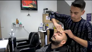 ASMR YOUNG TURKISH BARBER HEAD FACE AND BACK MASSAGE Perfect Relaxing