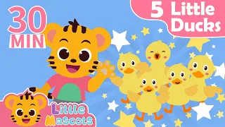 Five Little Ducks + Wheels On The Bus + More Little Mascots Nursery Rhymes & Kids Songs