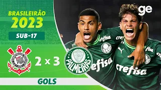 CORINTHIANS 2 X 3 PALMEIRAS | GOLS | BRASILEIRÃO SUB-17 | ge.globo