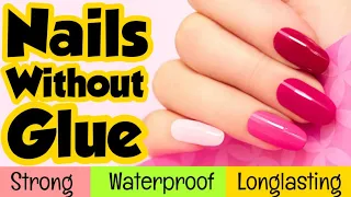 Homemade fake nails without glue | how to make fake nails | strong fake nails | Sajal Malik