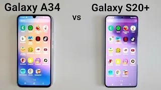 Samsung A34 VS Samsung s20 + || Speed Test