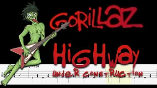 Gorillaz - Highway (Under Construction) (Bass Tabs) By @ChamisBass  #chamisbass  #gorillaz