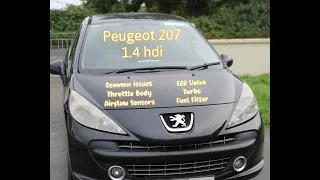 Peugeot 207 1.4 Hdi Common Problems including low power airflow sensors and antipollution faulty