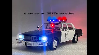 1987 Chevy caprice Metropolitan Police LAPD Terminator 2 Judgement Day 1/24 scale Diecast Greenlight