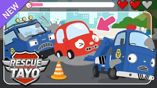 The red car gets stuck in the wet concrete | Rescue Car Story l Tayo Rescue Team l Tayo Episode