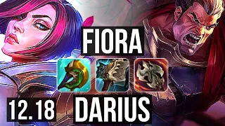 FIORA vs DARIUS (TOP) | 7 solo kills, 1000+ games, Legendary, 900K mastery | EUW Master | 12.18