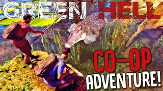 Surviving Deadly Caiman Attacks TOGETHER! - Green Hell Multiplayer Co-op Gameplay Part 1