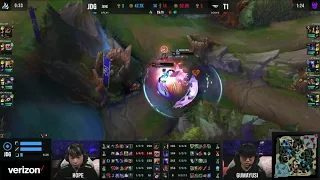 Faker doing GOAT things | T1 vs JDG | Worlds 2022 Semi-finals