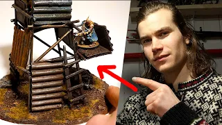 Making a Post-Apocalyptic Watchtower & Trying Super Simple Grass Flocking