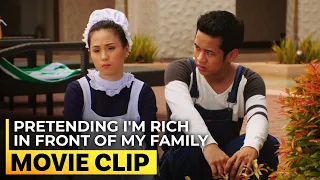 Pretending I'm rich in front of my family | Family Time: 'Four Sisters and a Wedding' | #MovieClip