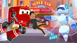 SuperCar Rikki Stops the AI Robo from Causing Chaos and Traffic in City!