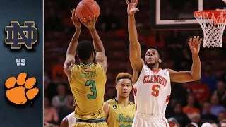 Notre Dame vs. Clemson Basketball Highlights (2015-16)