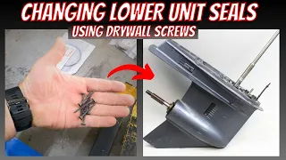 HOW TO CHANGE LOWER UNIT SEALS Using DRYWALL Screws!!! Yamaha Lower Unit Prop Shaft Seal Change