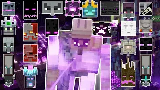 ENCHANTED IRON GOLEM VS ALL BOSSES (UPDATED WITH END DLC BOSSES) | MINECRAFT DUNGEONS